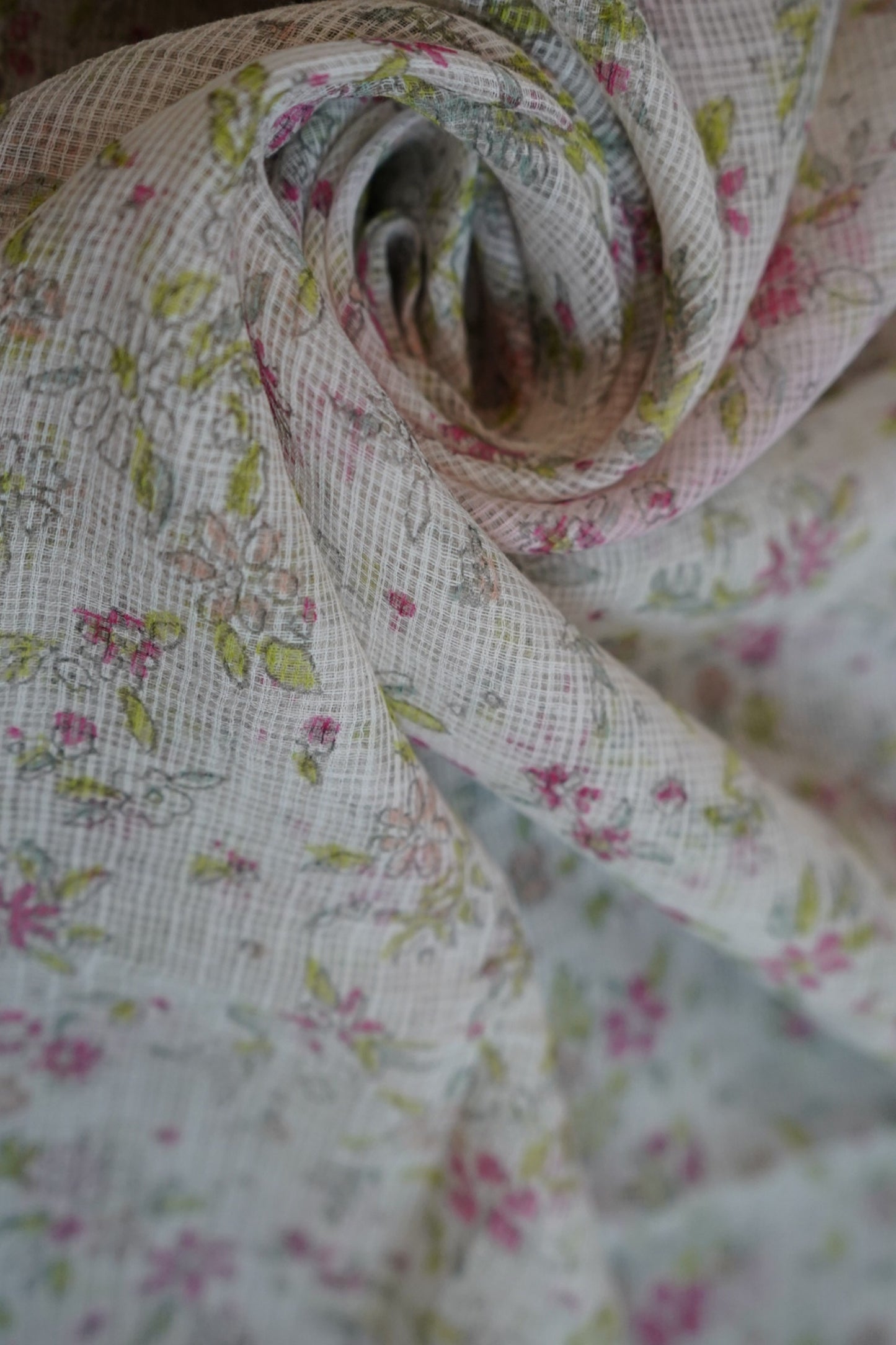 Hand Block Printed Kota Cotton Dupatta