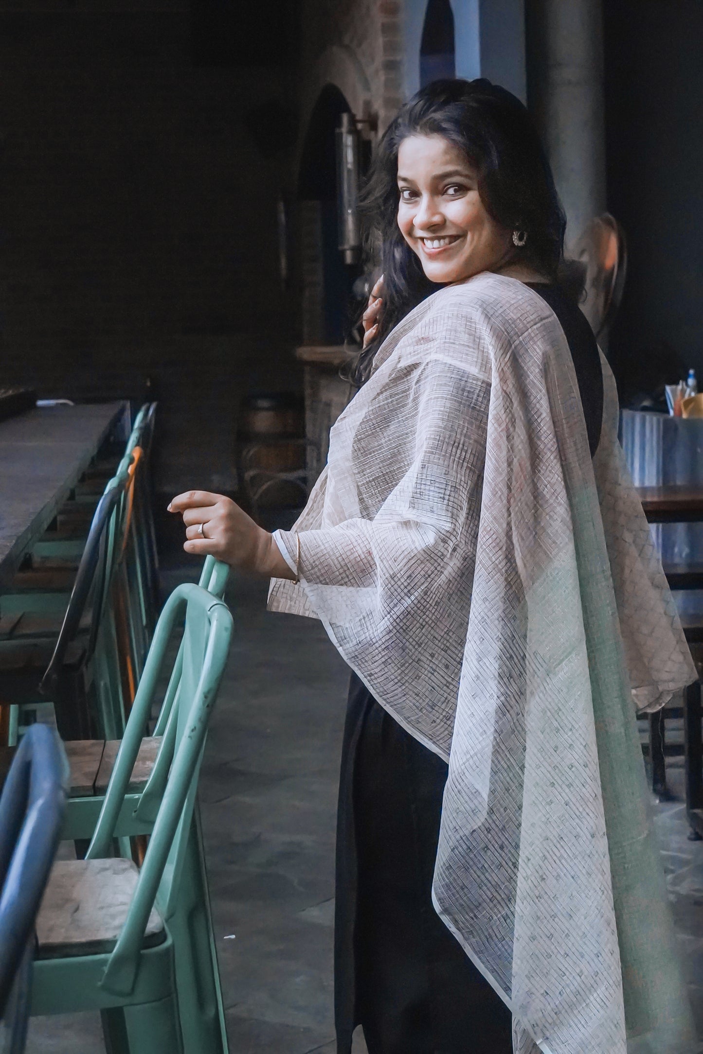 Hand Block Printed Kota Cotton Dupatta