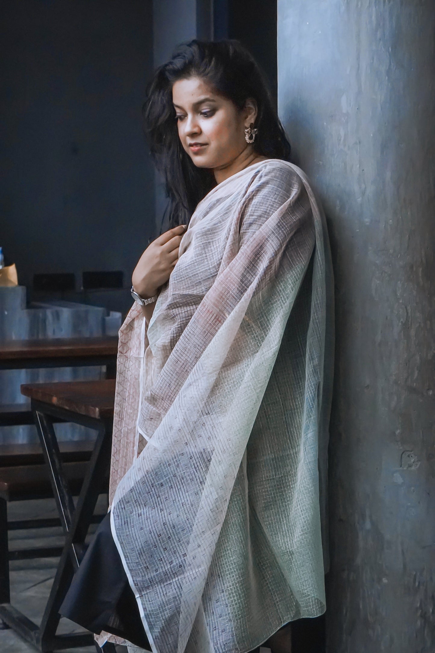 Hand Block Printed Kota Cotton Dupatta