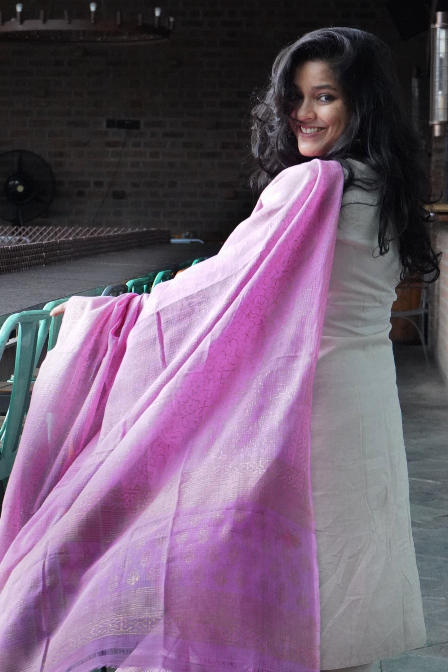 Hand Block Printed Kota Cotton Dupatta