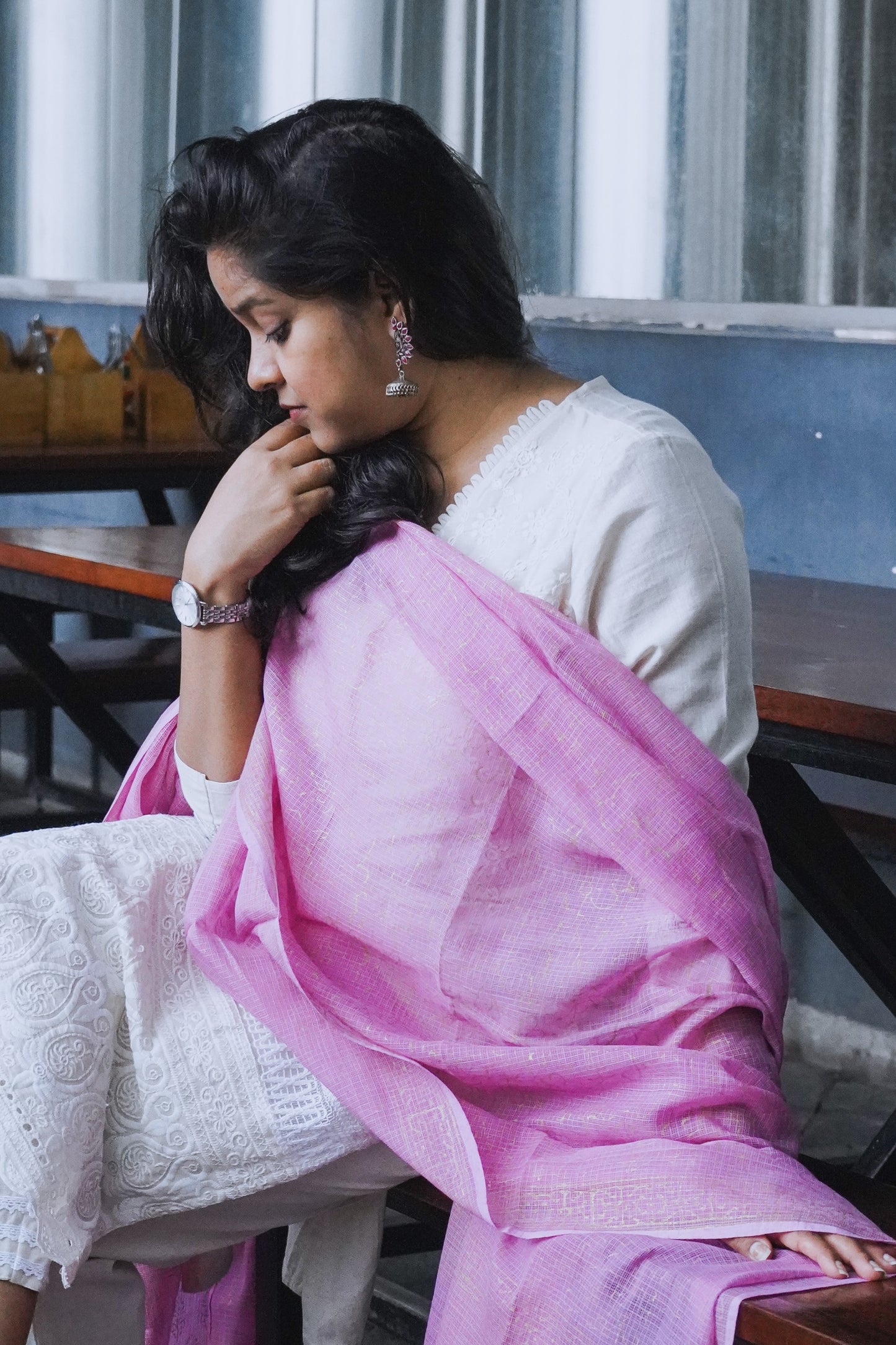 Hand Block Printed Kota Cotton Dupatta