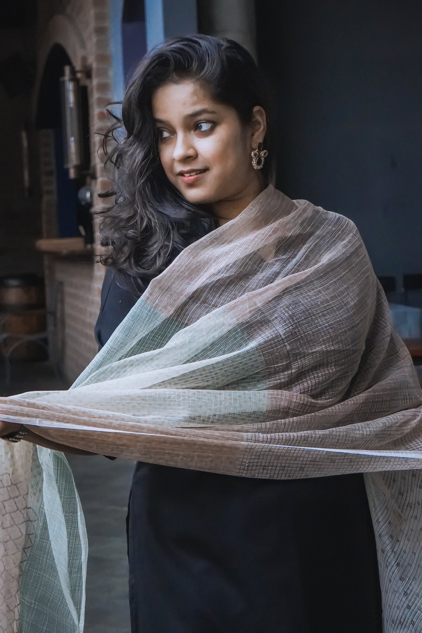 Hand Block Printed Kota Cotton Dupatta