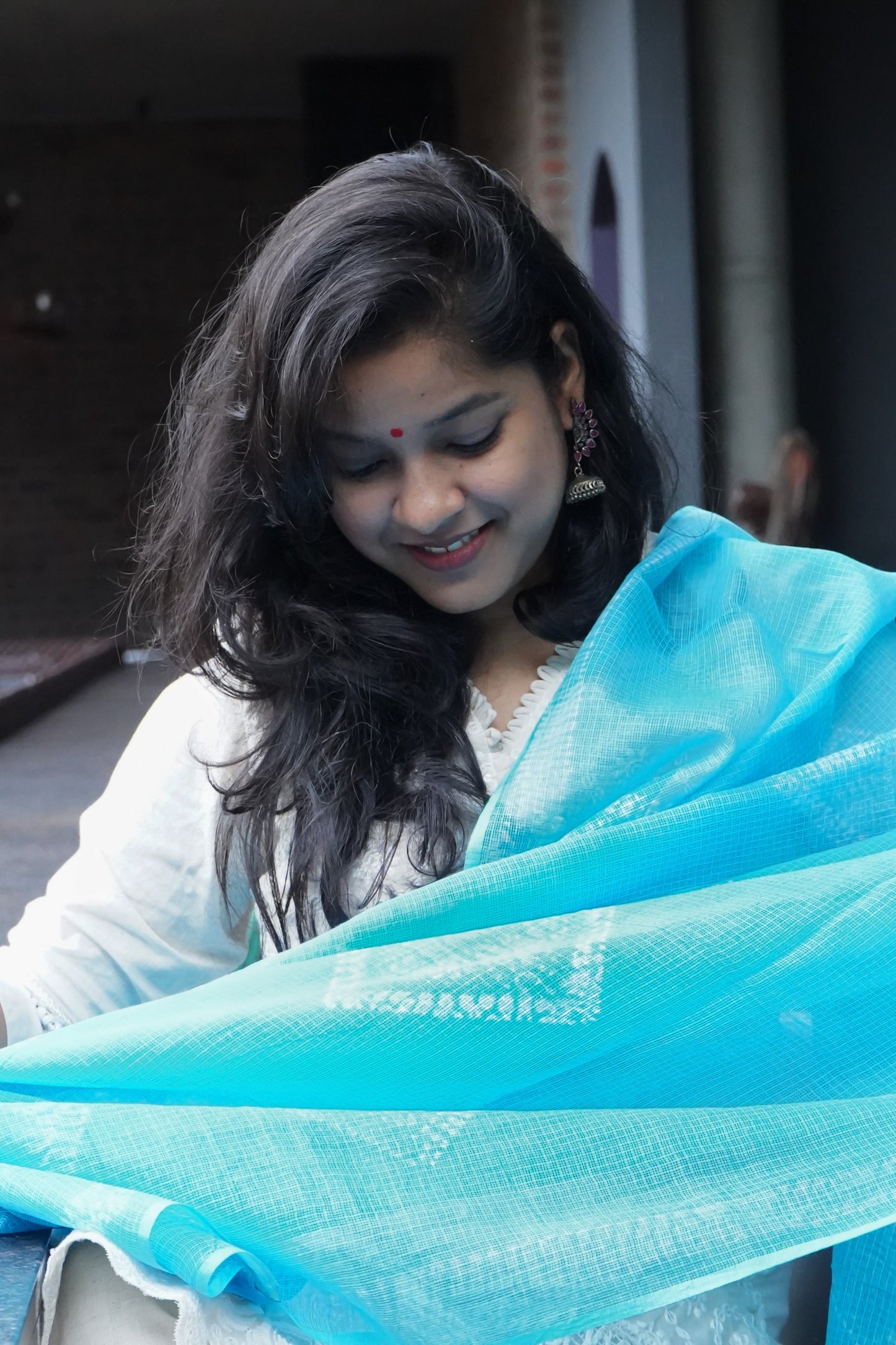 Hand Block Printed Kota Cotton Dupatta