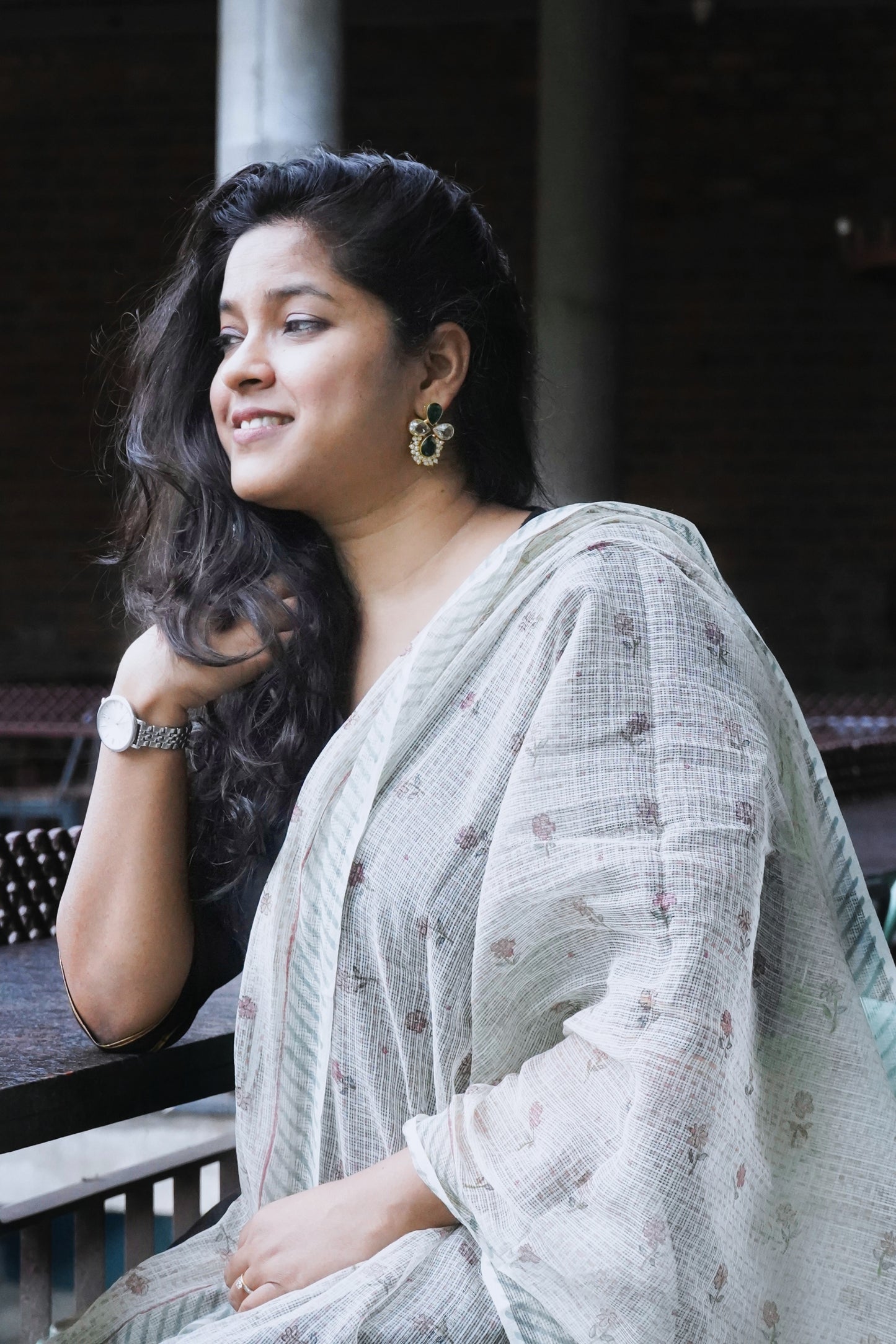 Hand Block Printed Kota Cotton Dupatta