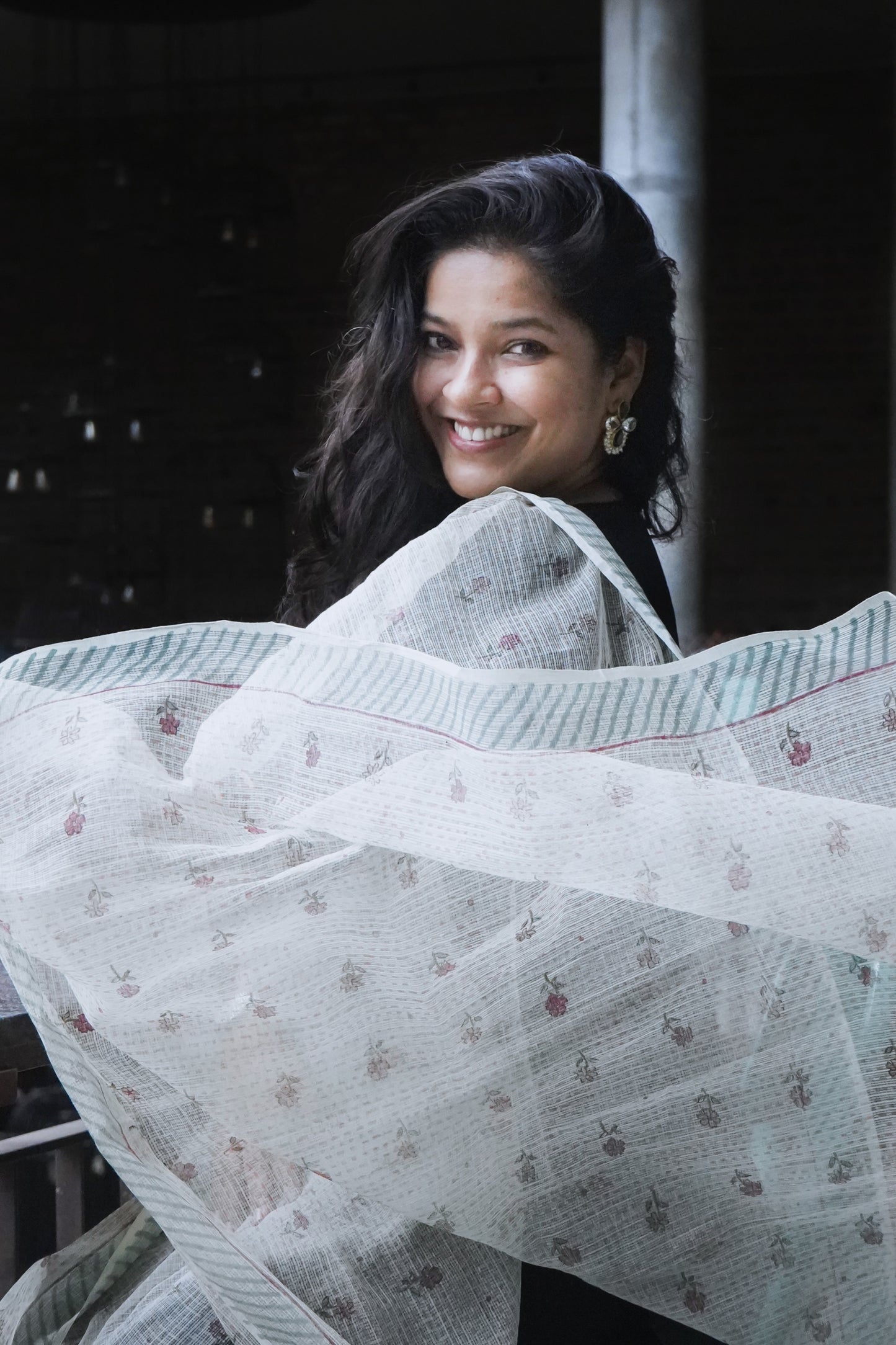 Hand Block Printed Kota Cotton Dupatta