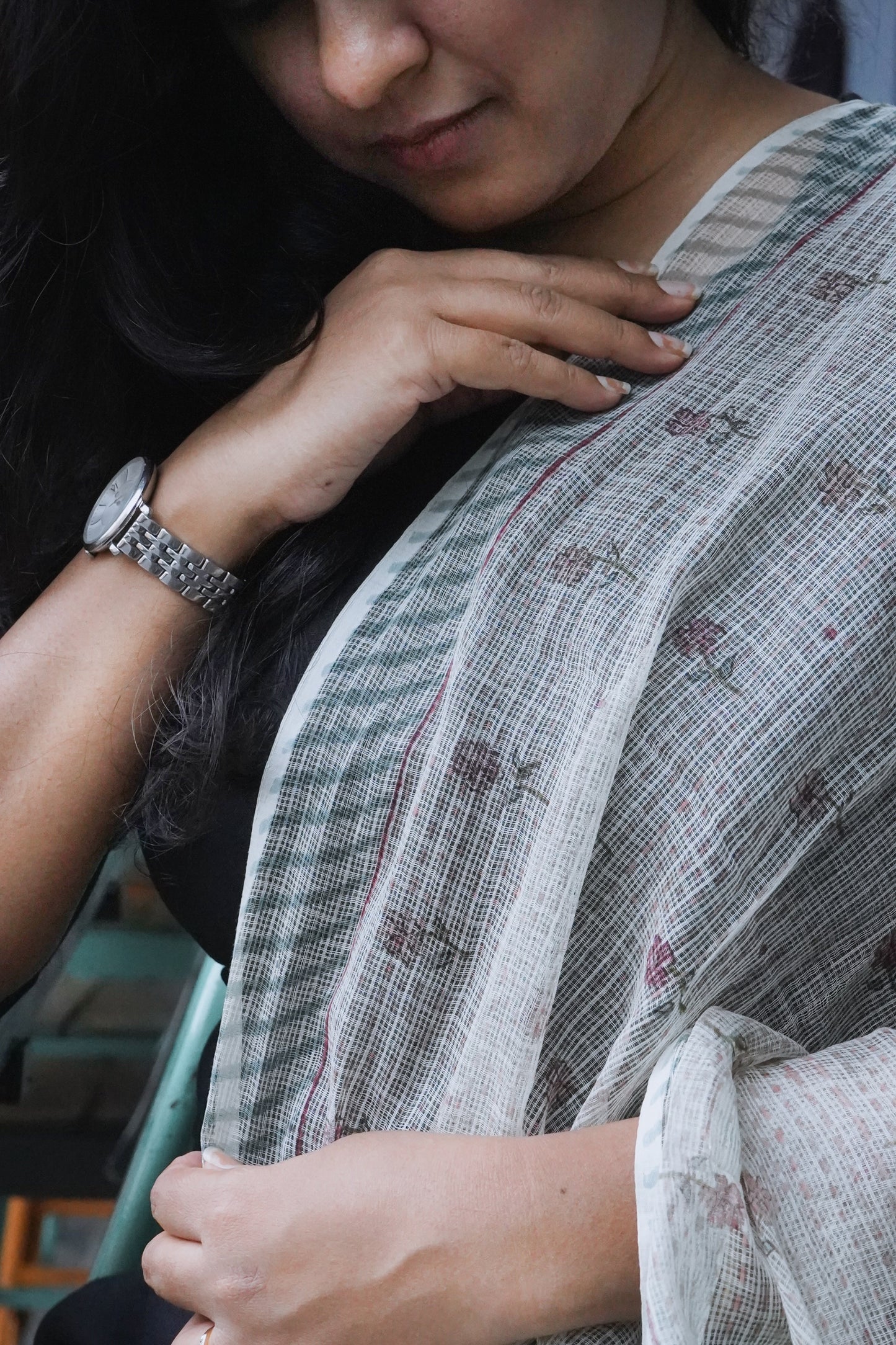 Hand Block Printed Kota Cotton Dupatta