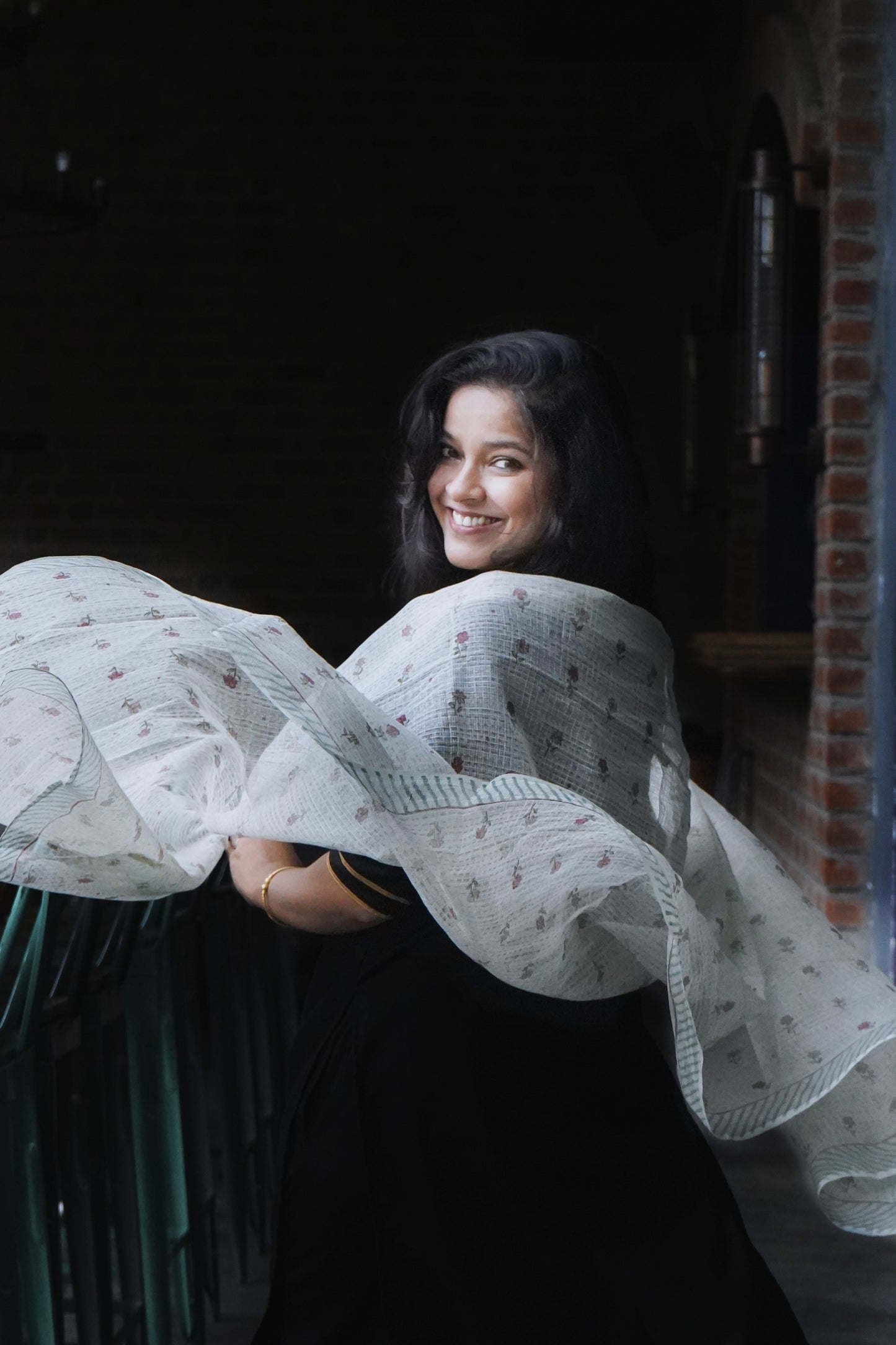 Hand Block Printed Kota Cotton Dupatta