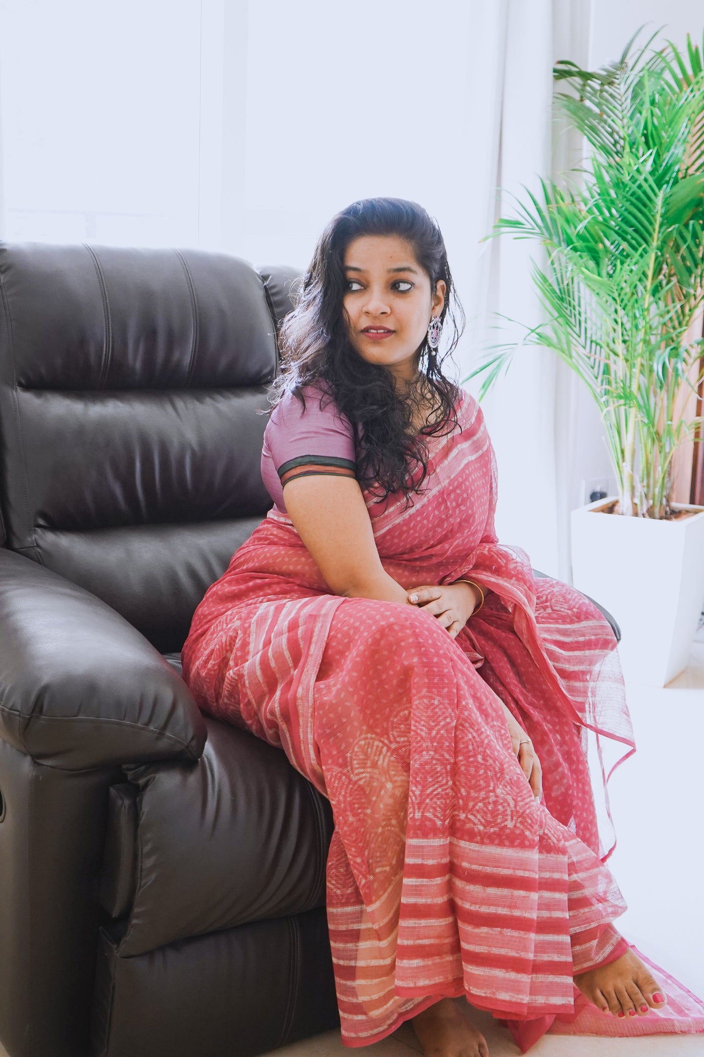 Hand Block Printed Kota Cotton Saree