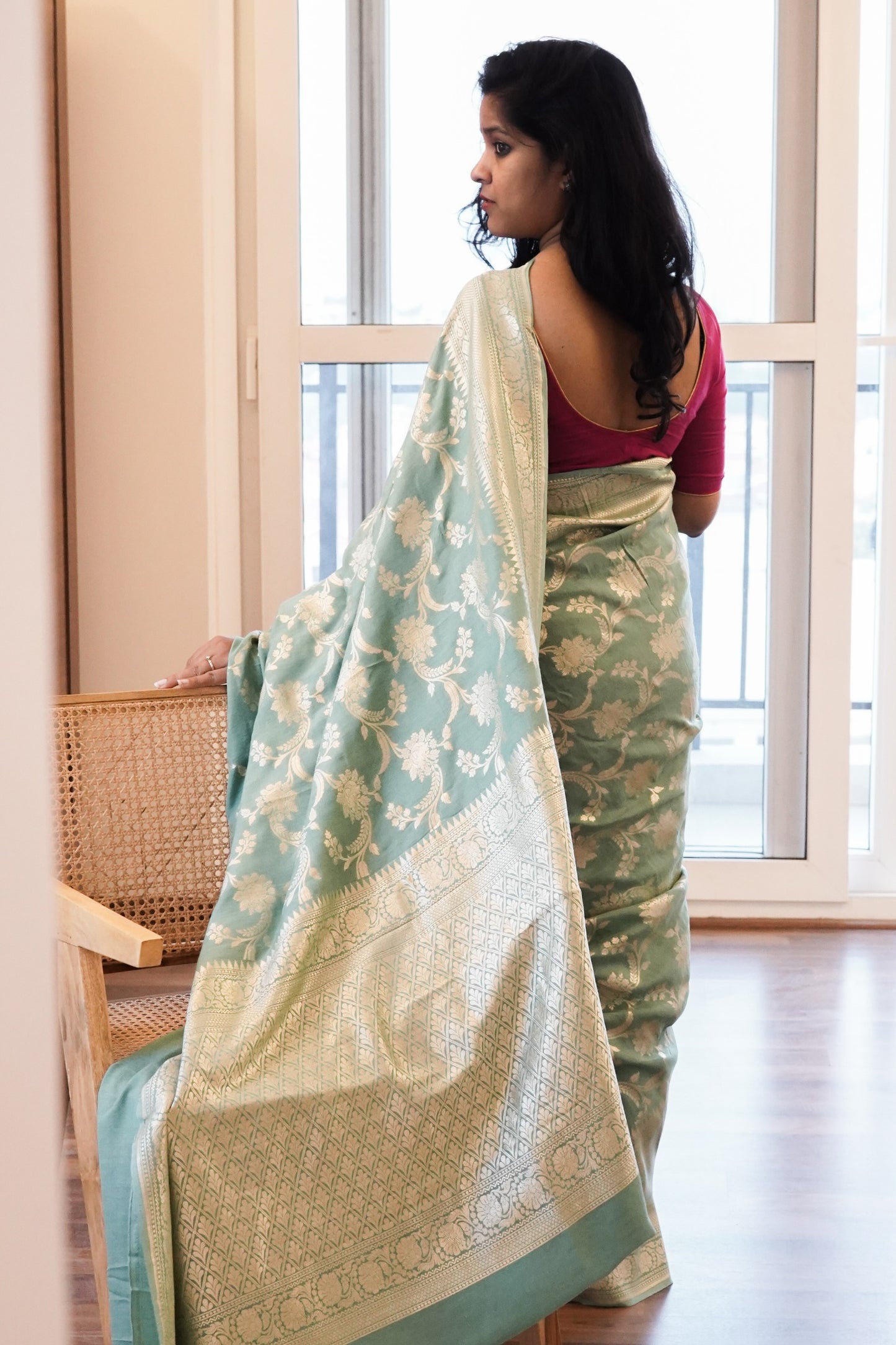 Muga Silk Banarasi Handloom Saree