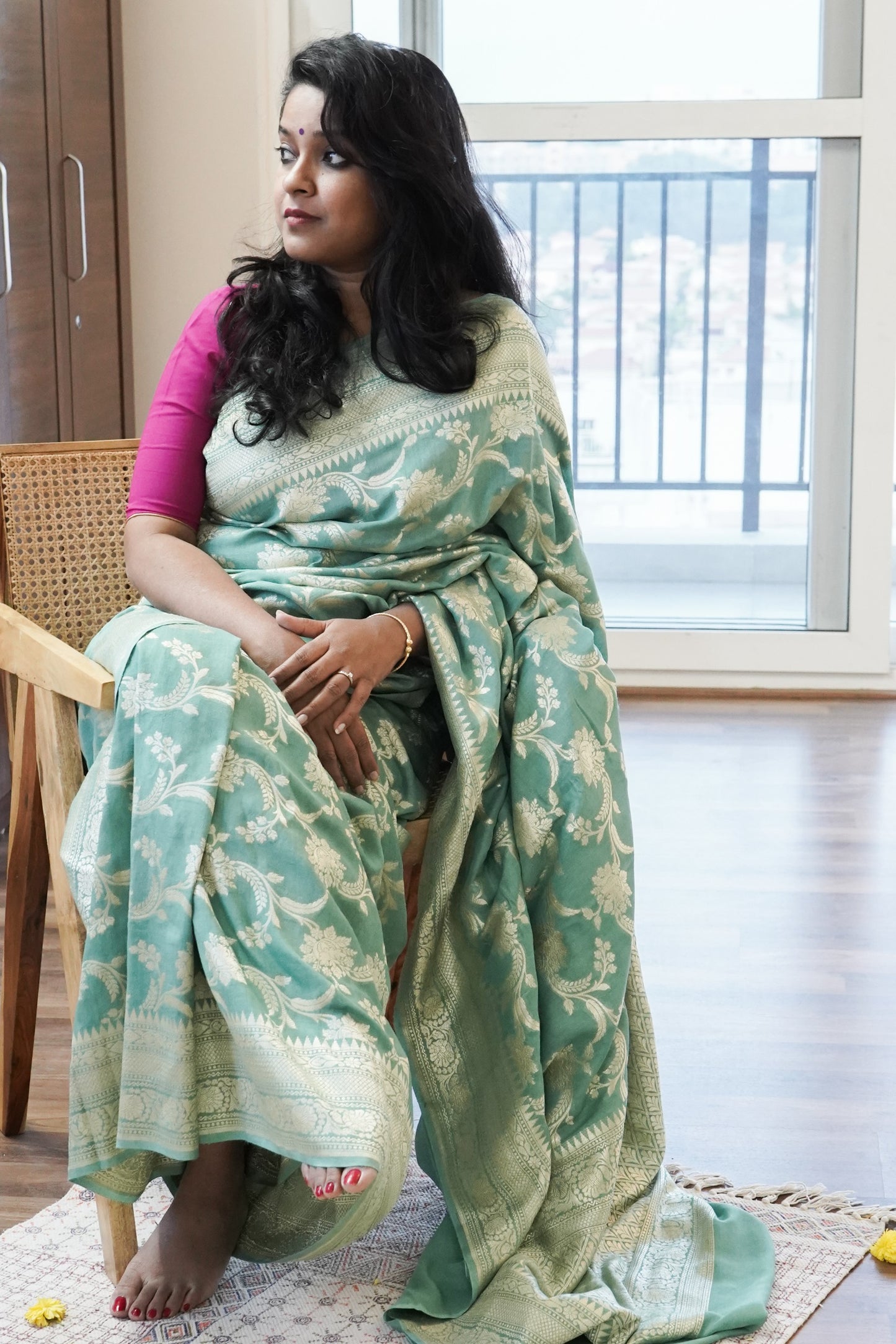 Muga Silk Banarasi Handloom Saree