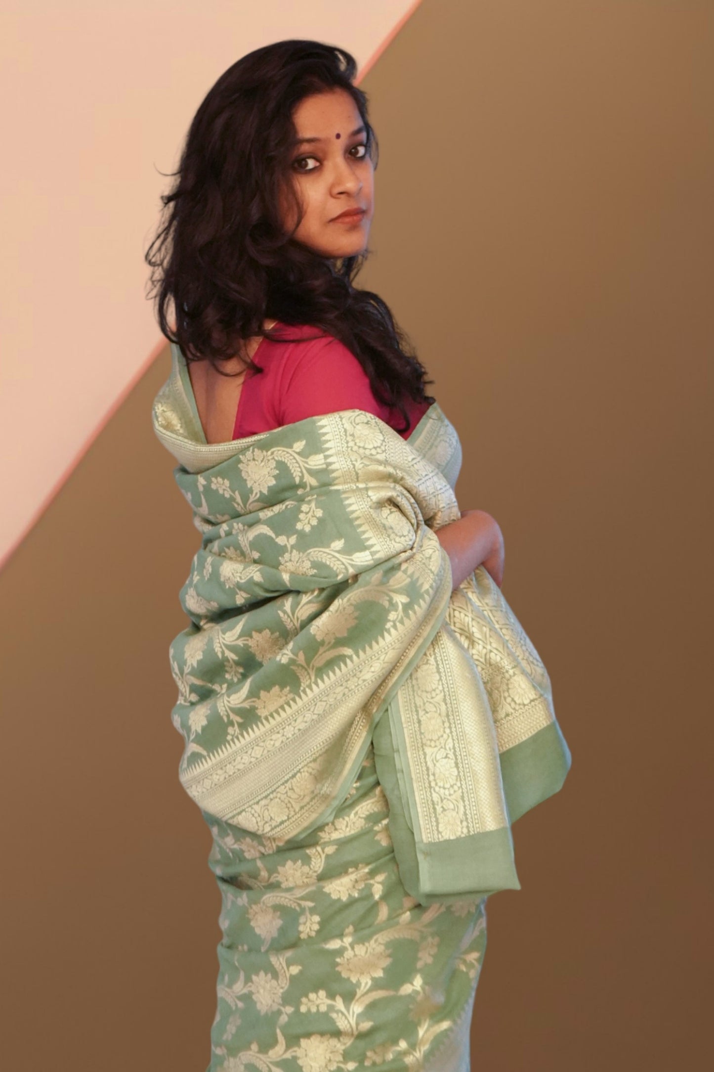 Muga Silk Banarasi Handloom Saree