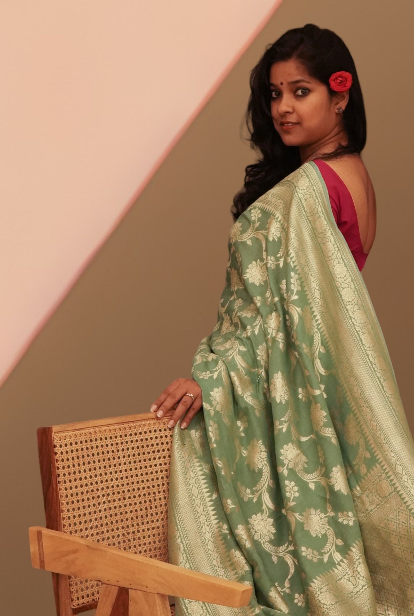 Muga Silk Banarasi Handloom Saree