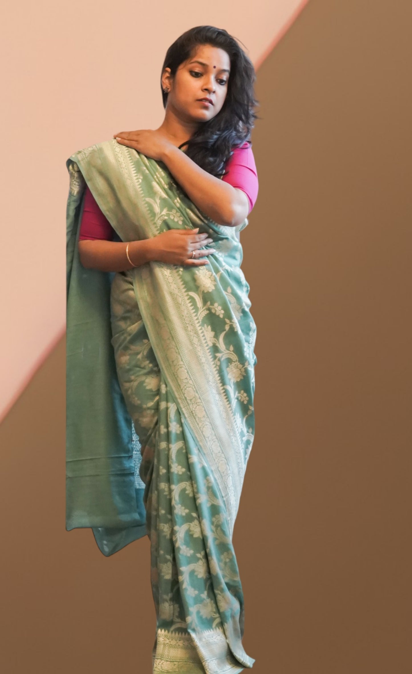 Muga Silk Banarasi Handloom Saree