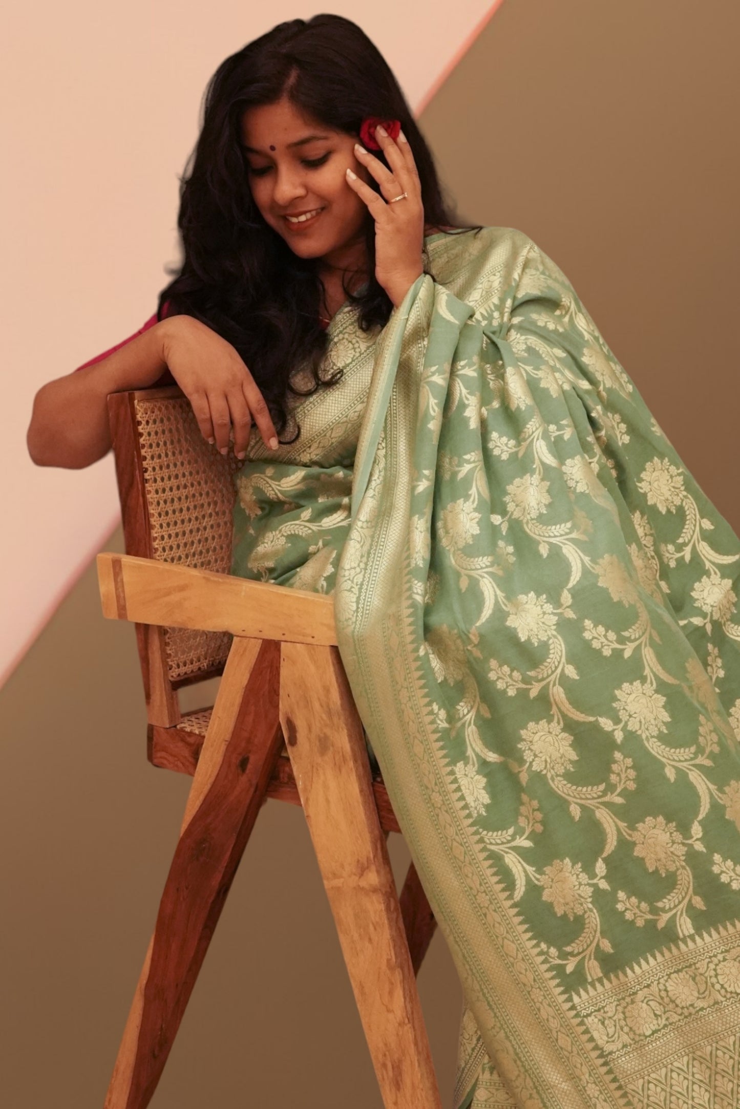 Muga Silk Banarasi Handloom Saree