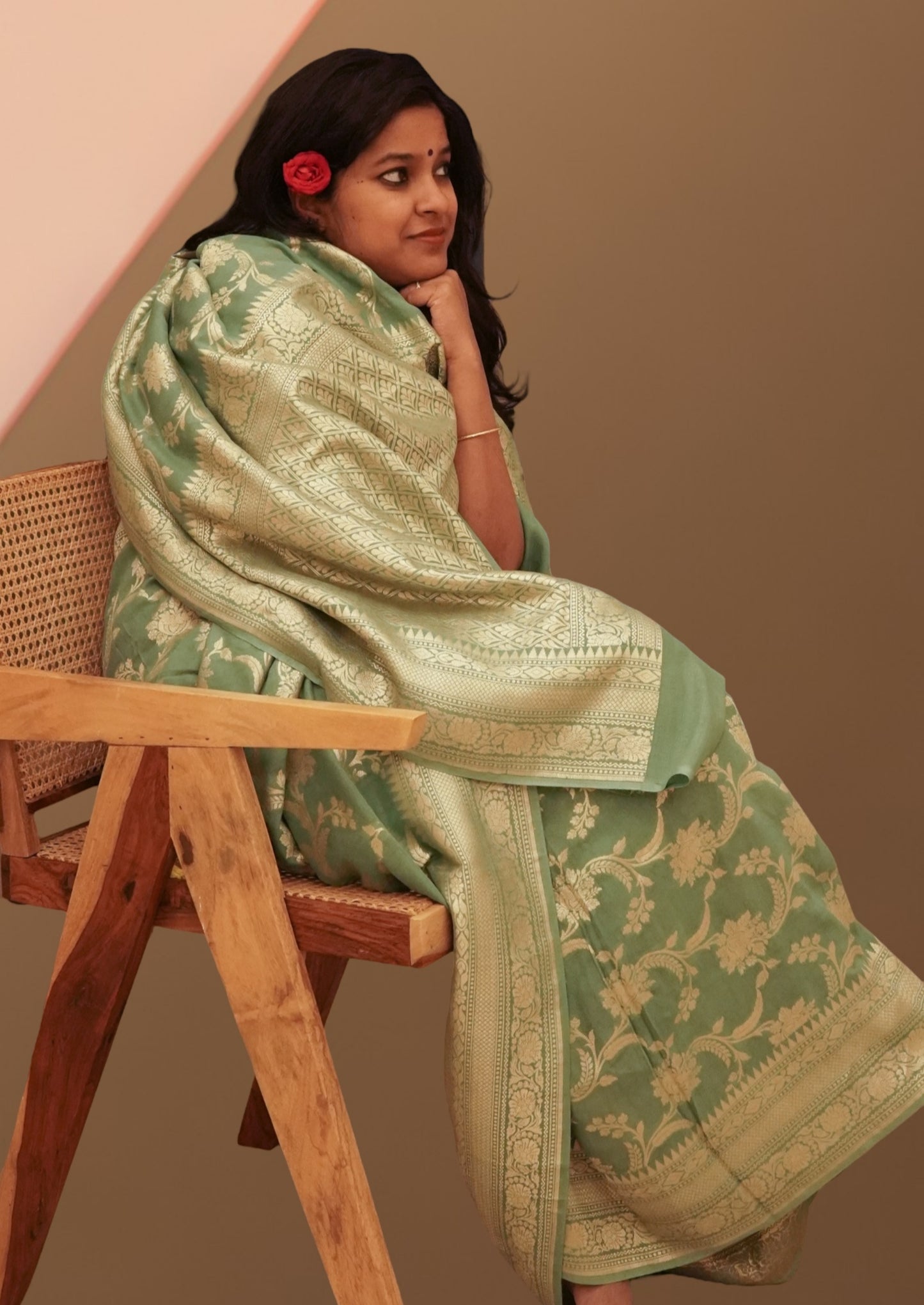 Muga Silk Banarasi Handloom Saree