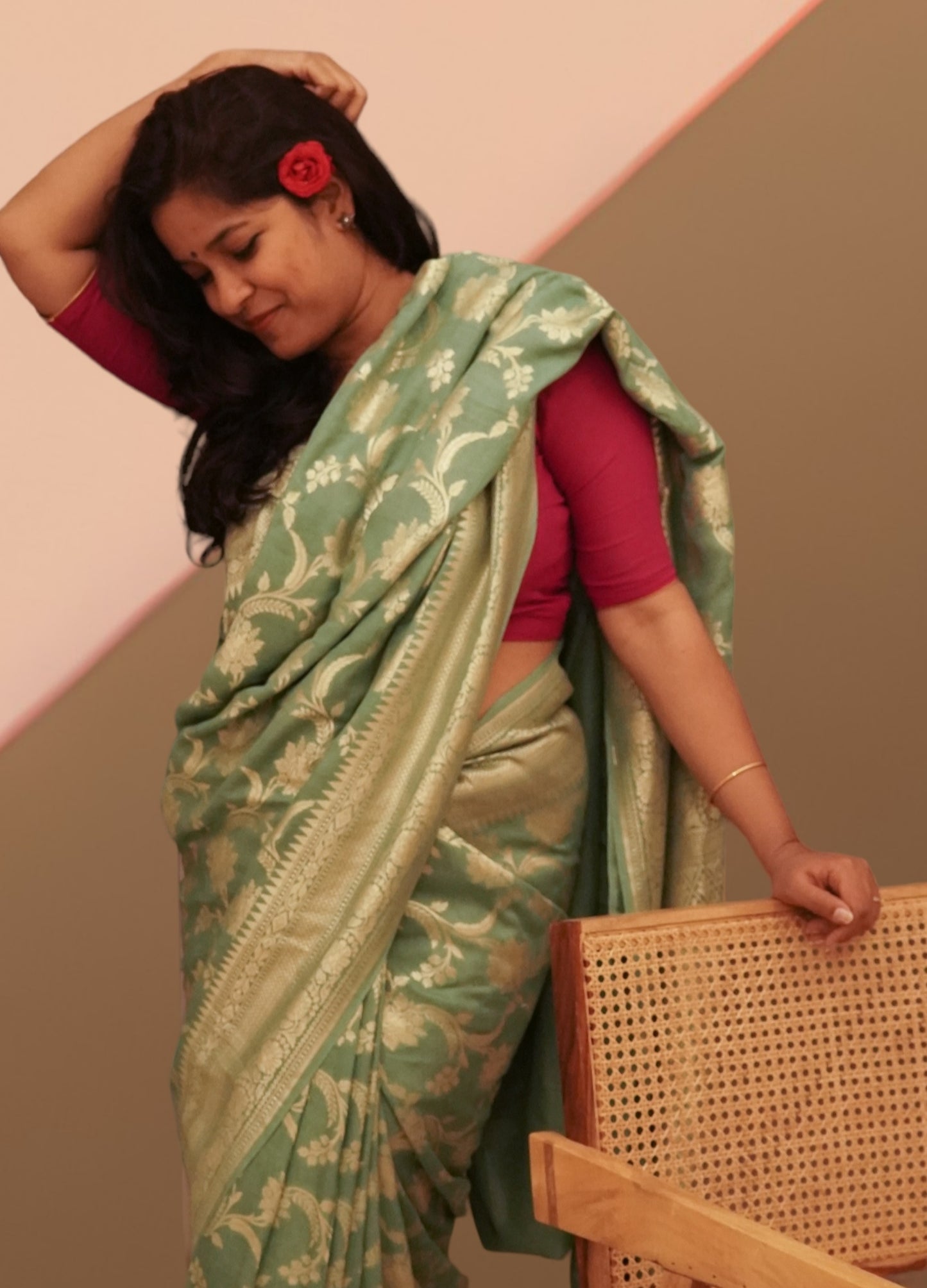 Muga Silk Banarasi Handloom Saree