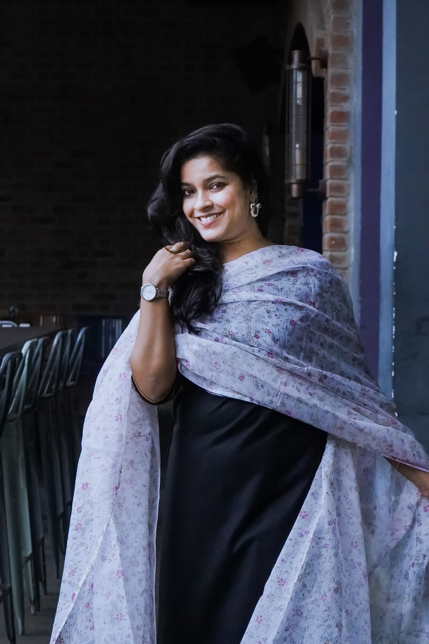 Hand Block Printed Kota Cotton Dupatta