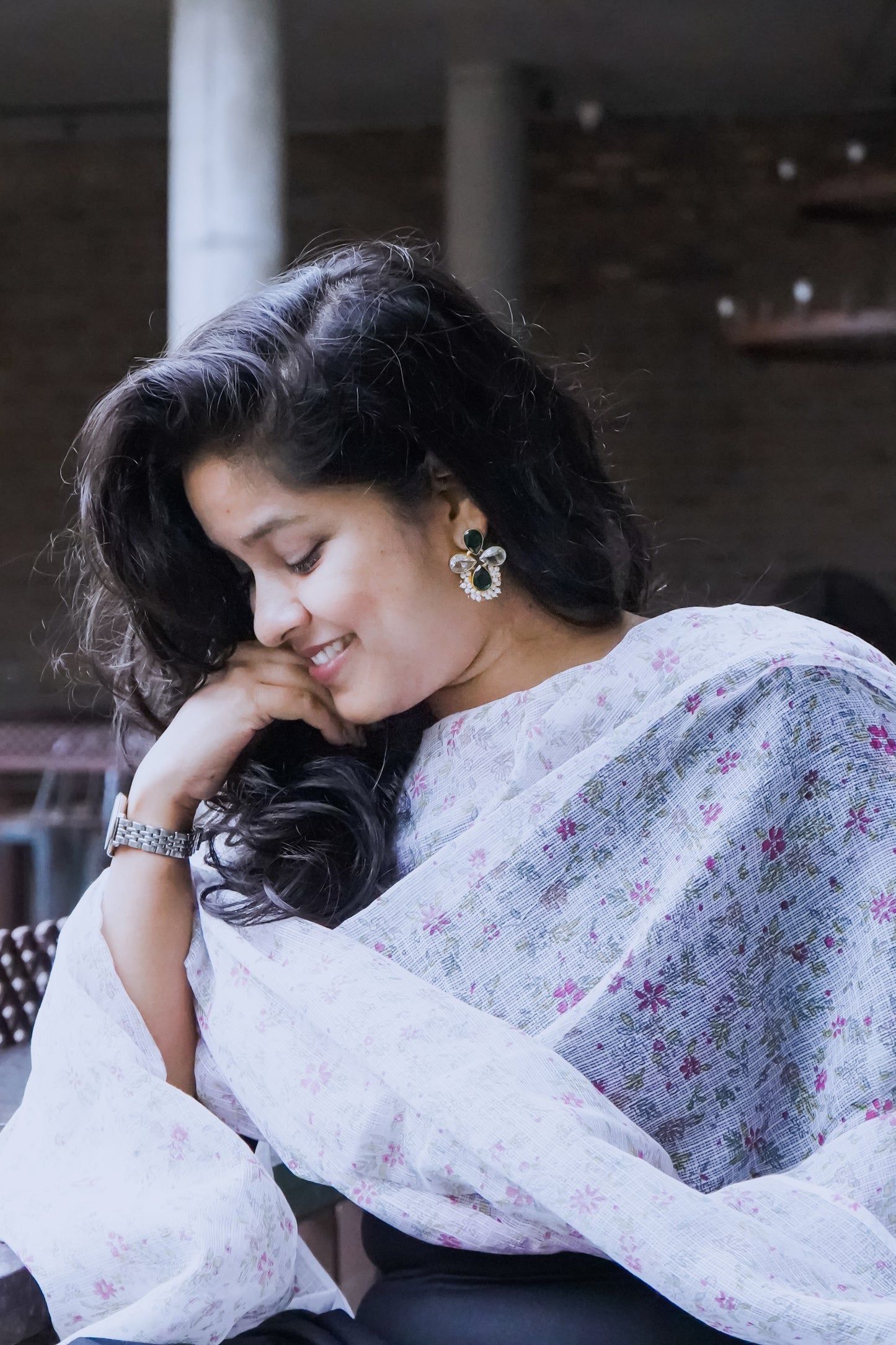 Hand Block Printed Kota Cotton Dupatta