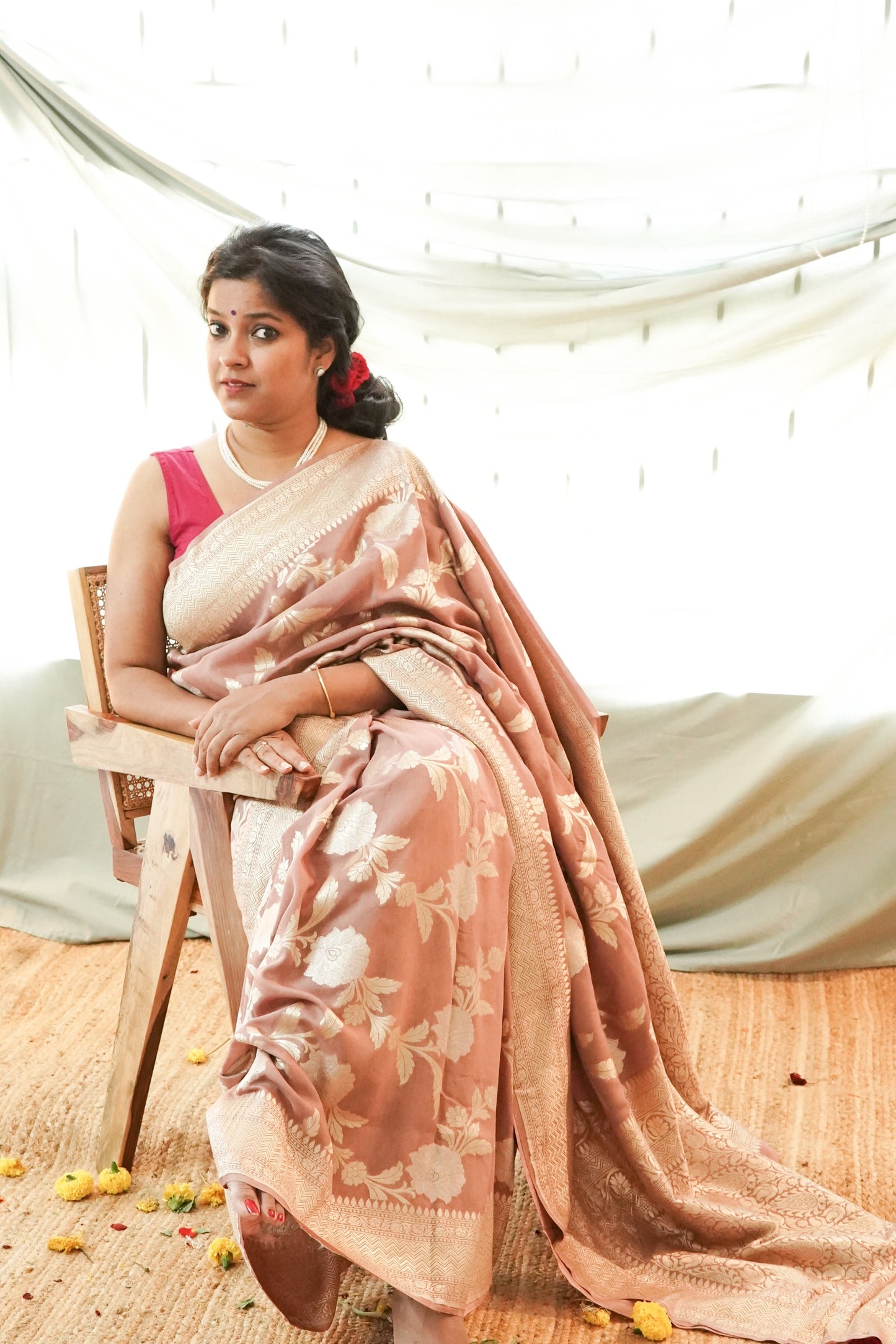 Muga Silk Banarasi Handloom Saree