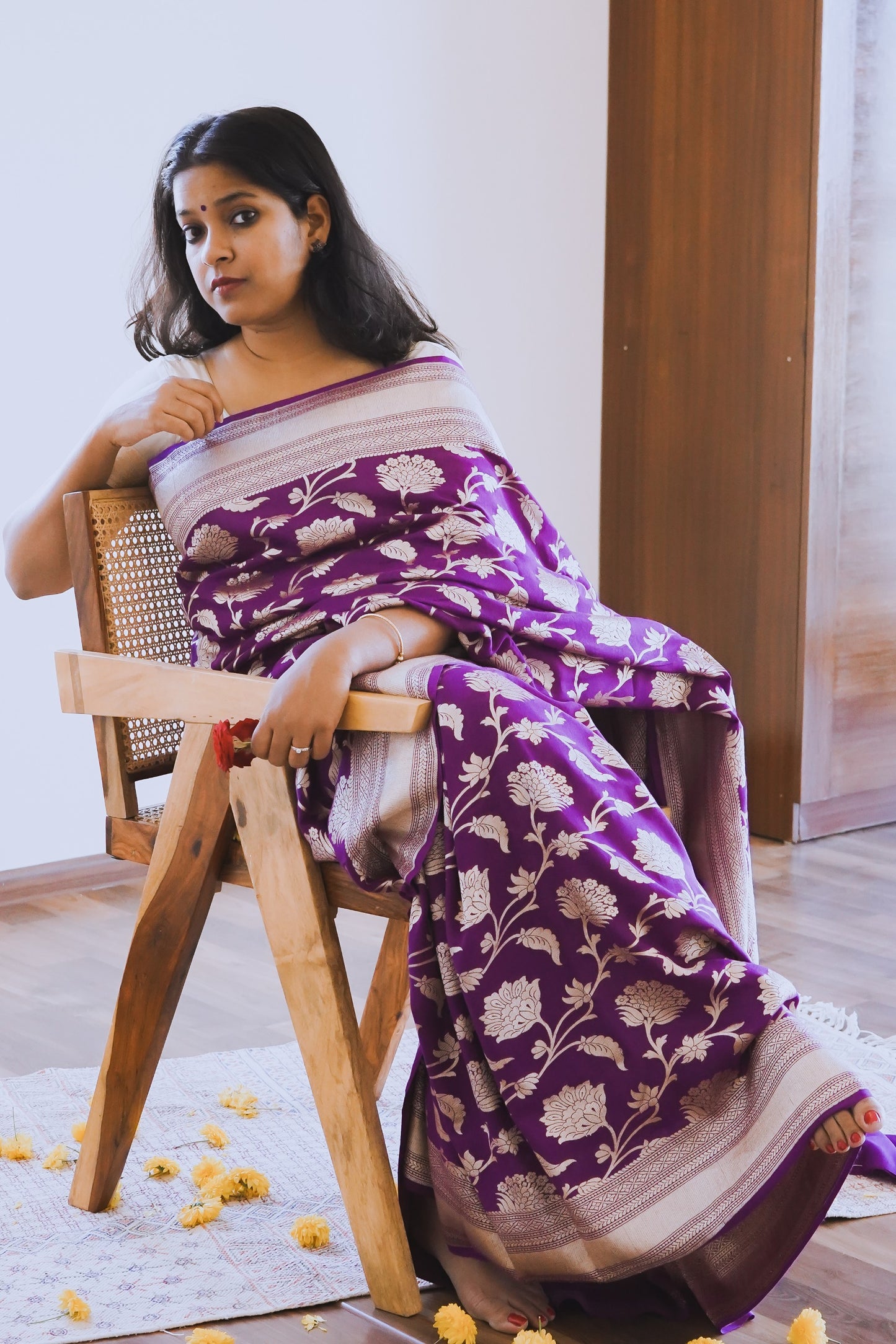 Muga Silk Banarasi Handloom Saree