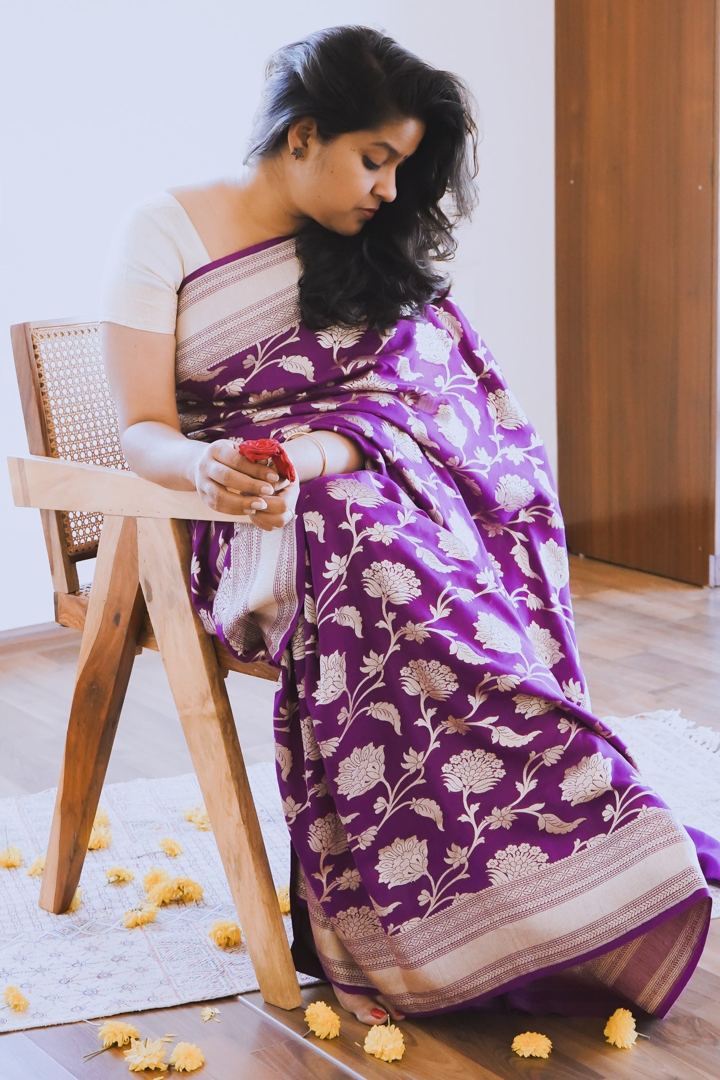 Muga Silk Banarasi Handloom Saree