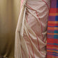 Pure Tussar Soft Silk Colour Blocked Saree