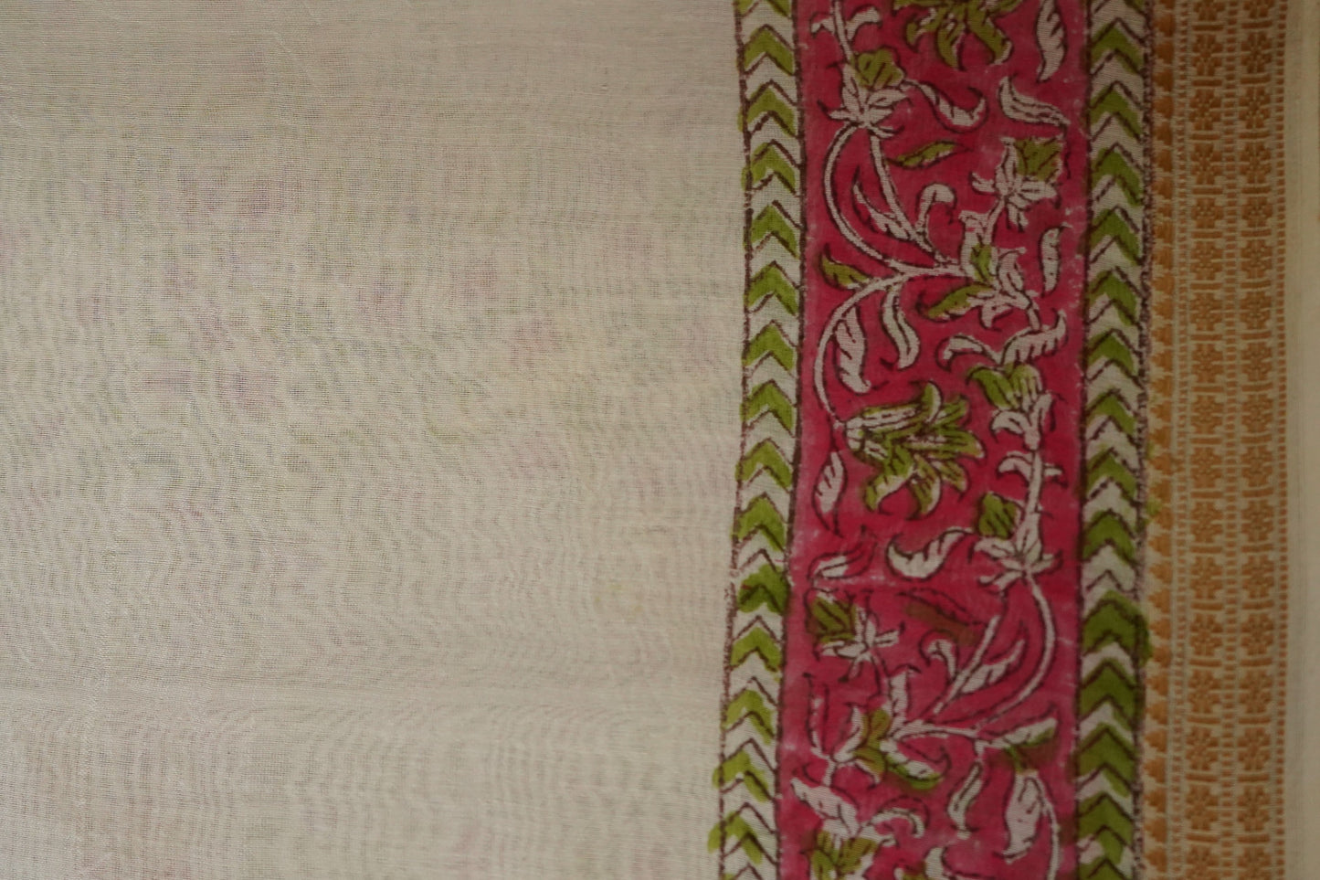 Hand Block Printed Chanderi Silk Cotton Saree