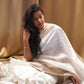 White Pure Pattu Silk Chanderi Saree