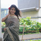 Grey Banarasi Cotton Saree with Zari Buti