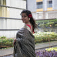 Grey Banarasi Cotton Saree with Zari Buti