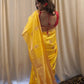 Yellow Pure Pattu Silk Chanderi Saree