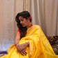 Yellow Pure Pattu Silk Chanderi Saree