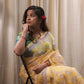 Yellow Handblock Printed Kota Silk Saree