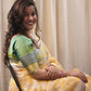 Yellow Handblock Printed Kota Silk Saree