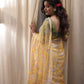 Yellow Handblock Printed Kota Silk Saree