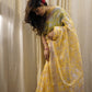 Yellow Handblock Printed Kota Silk Saree