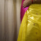 Yellow Pink Pure Pattu Silk Chanderi Saree
