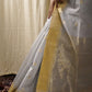 Grey Silk Cotton Chanderi Saree with Zari work