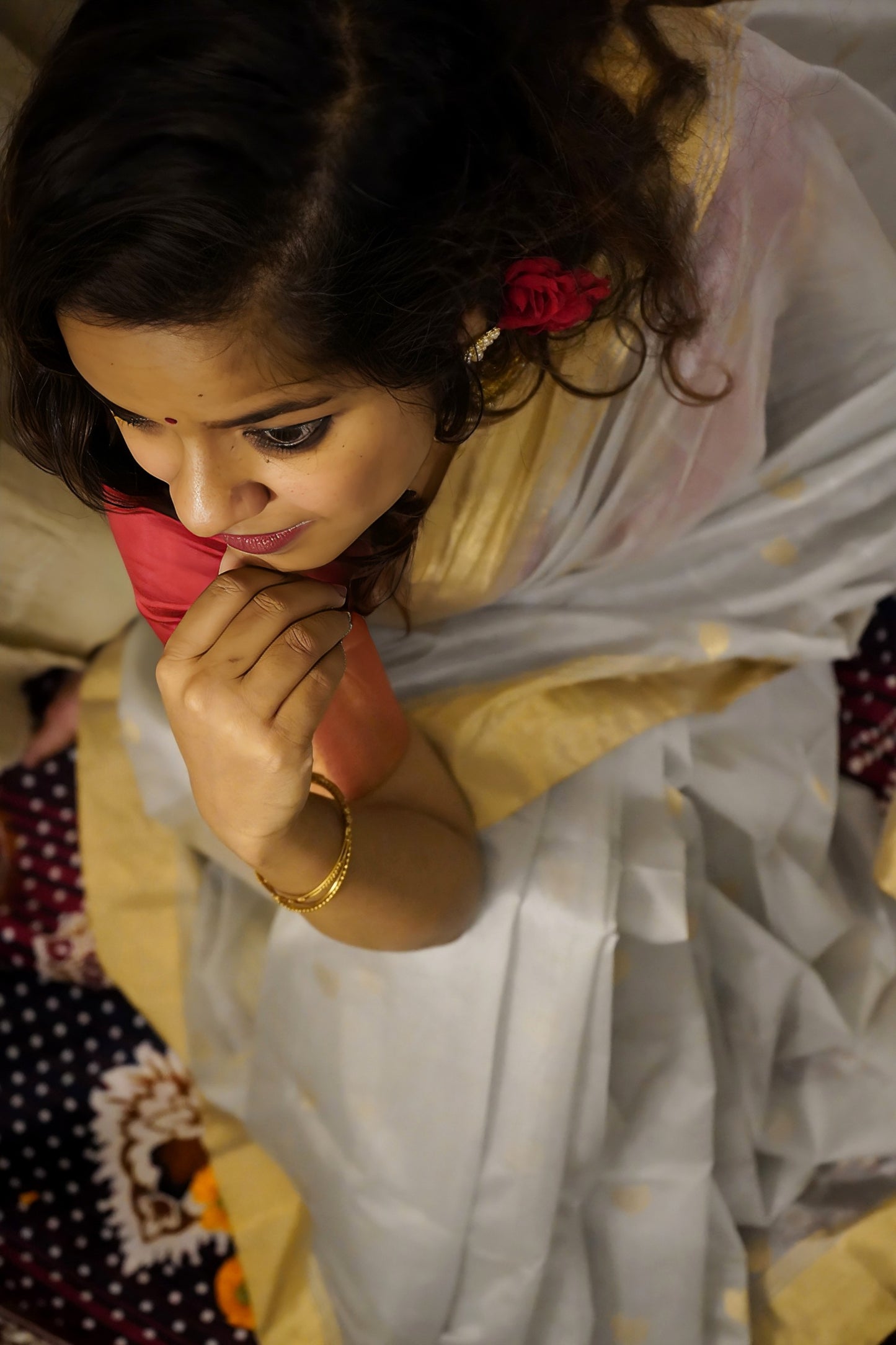 Grey Silk Cotton Chanderi Saree with Zari work
