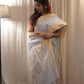 Grey Silk Cotton Chanderi Saree with Zari work