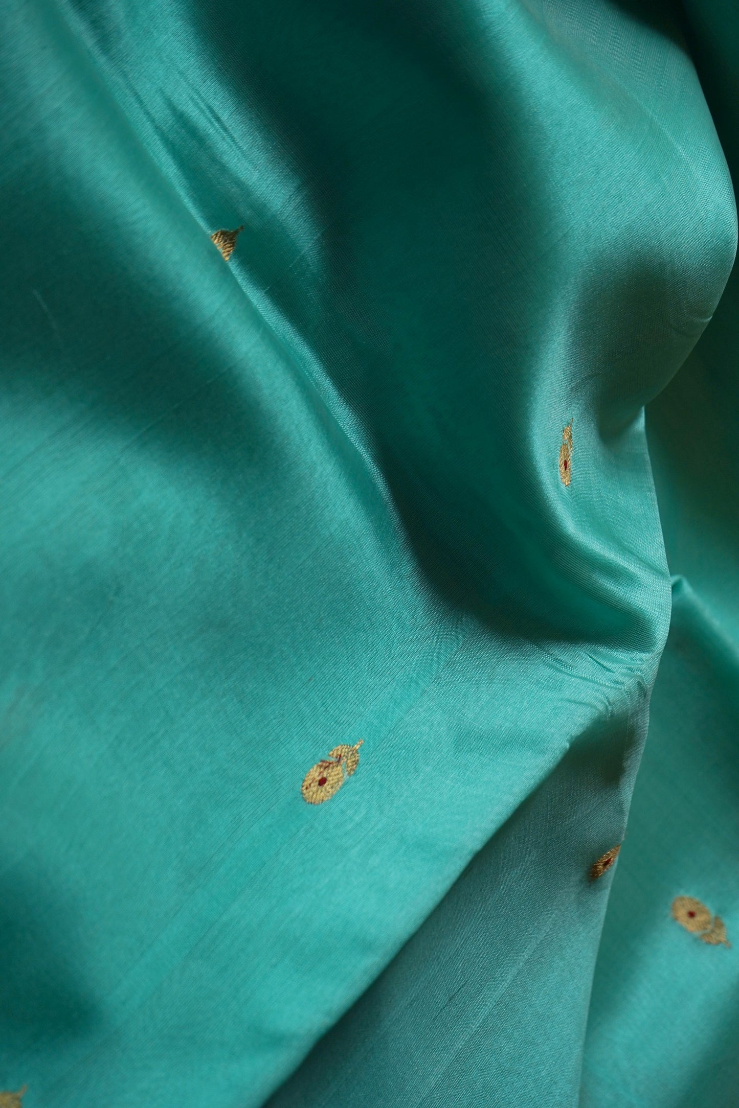 Blue Pure Pattu Silk Chanderi Saree