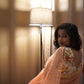 Peach Kota Silk Handblock Printed Saree