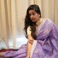 Lavendar Silk Cotton Chanderi Saree with Zari work