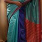 Pure Tussar Soft  Colour Blocked Saree
