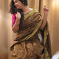 Ajrakh-Inspired Handblock Printed Chanderi Cotton Saree with Zari Border