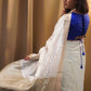 White Pure Pattu Silk Chanderi Saree