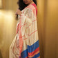 Pure Tussar Soft Silk Colour Blocked Saree
