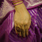 Magenta Banarasi Cotton Silk Saree with Zari Stripes
