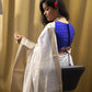 White Pure Pattu Silk Chanderi Saree
