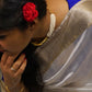White Pure Pattu Silk Chanderi Saree